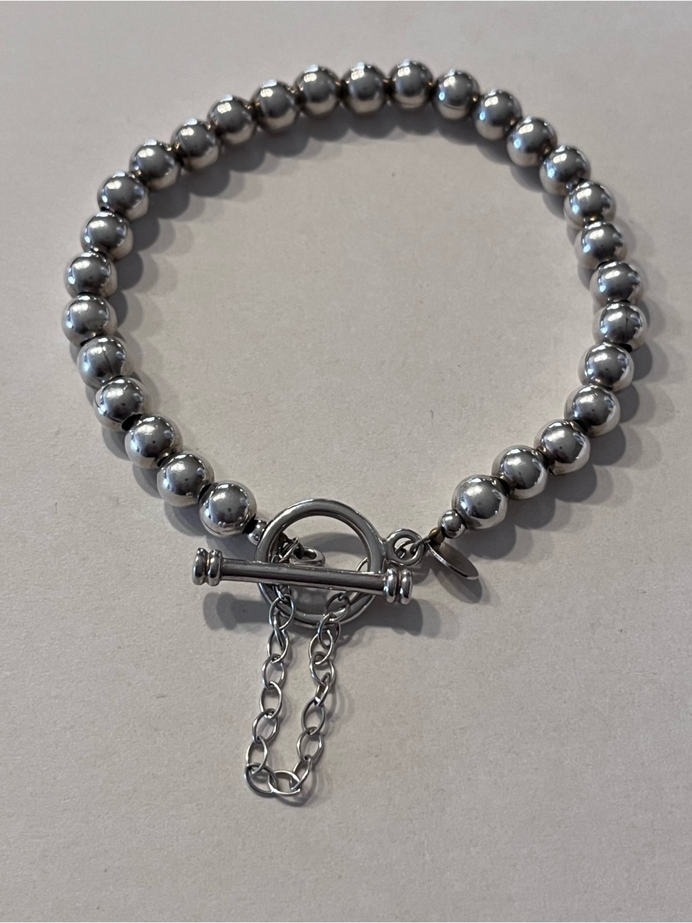 Silpada Sterling Silver Beaded Toggle Bracelet
